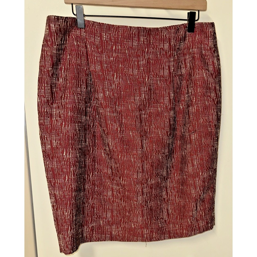 Sophie Theallet X THE LIMITED Women Size 14‎ Textured Skirt Lined Burgundy